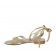 Sandalo da donna con laccio in camoscio beige sabbia tacco 2 - Misure disponibili: 42, 43, 44, 45, 46