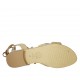Sandalo da donna con laccio in camoscio beige sabbia tacco 2 - Misure disponibili: 42, 43, 44, 45, 46