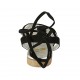 Sandalo da donna con laccio in camoscio nero tacco 2 - Misure disponibili: 42, 43, 44, 45, 46