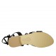 Sandalo da donna con laccio in camoscio nero tacco 2 - Misure disponibili: 42, 43, 44, 45, 46