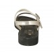 Sandalo da donna con cinturino in pelle laminata platino zeppa 3 - Misure disponibili: 42, 43, 44, 45, 46