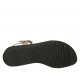 Sandalo da donna con cinturino in pelle laminata platino zeppa 3 - Misure disponibili: 42, 43, 44, 45, 46