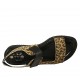 Sandalo da donna con elastico e velcro in camoscio maculato zeppa 3 - Misure disponibili: 42, 43, 44, 45, 46