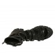 Scarpa aperta da donna con cerniera e cinturini in pelle nera tacco 5 - Misure disponibili: 42, 43, 44