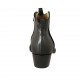 Botines para mujer con cremallera en piel y piel perforada negra tacon 5 - Tallas disponibles:  45