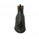 Botines para mujer con cremallera en piel y piel perforada negra tacon 5 - Tallas disponibles:  45