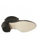 Botines para mujer con cremallera en piel y piel perforada negra tacon 5 - Tallas disponibles:  45