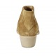 Botines para mujer con elasticos en gamuza ocre tacon 5 - Tallas disponibles:  42, 43
