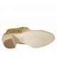 Stivaletto da donna con elastici in camoscio ocra tacco 5 - Misure disponibili: 33, 34, 42, 43, 44, 45, 46