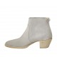 Stivaletto da donna con cerniera in camoscio grigio tacco 5 - Misure disponibili: 33, 34, 42, 43, 44, 45, 46