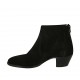 Woman's ankle boot with zipper in black suede heel 5 - Available sizes:  33, 43