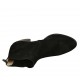 Botines para mujer con cremallera en gamuza negra tacon 5 - Tallas disponibles:  33, 43