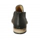 Botines para mujer con cremallera en piel negra tacon 2 - Tallas disponibles:  42, 43
