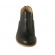 Botines para mujer con cremallera en piel negra tacon 2 - Tallas disponibles:  42, 43