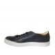 Chaussure à lacets pour hommes avec semelle amovible en cuir bleu  - Pointures disponibles:  47, 48, 49