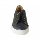 Chaussure à lacets pour hommes avec semelle amovible en cuir bleu  - Pointures disponibles:  47, 48, 49