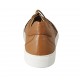 Scarpa stringata da uomo con plantare estraibile in pelle e pelle forata color cuoio - Misure disponibili: 47, 48, 49, 50