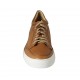 Scarpa stringata da uomo con plantare estraibile in pelle e pelle forata color cuoio - Misure disponibili: 47, 48, 49, 50