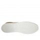 Scarpa stringata da uomo con plantare estraibile in pelle e pelle forata color cuoio - Misure disponibili: 47, 48, 49, 50