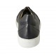 Scarpa stringata da uomo con plantare estraibile in pelle e pelle forata blu - Misure disponibili: 47, 48, 49, 50