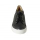 Scarpa stringata da uomo con plantare estraibile in pelle e pelle forata blu - Misure disponibili: 47, 48, 49, 50