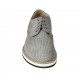 Scarpa derby da uomo stringata in camoscio e camoscio forato grigio - Misure disponibili: 47, 48, 49, 50