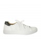 Scarpa stringata da uomo con plantare estraibile in pelle e pelle intrecciata bianca e nera - Misure disponibili: 47, 48, 49, 50
