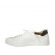 Scarpa stringata da uomo con plantare estraibile in pelle e pelle intrecciata bianca e nera - Misure disponibili: 47, 48, 49, 50