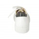 Scarpa stringata da uomo con plantare estraibile in pelle e pelle intrecciata bianca e nera - Misure disponibili: 47, 48, 49, 50