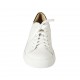Scarpa stringata da uomo con plantare estraibile in pelle e pelle intrecciata bianca e nera - Misure disponibili: 47, 48, 49, 50