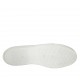 Zapato para hombre con cordones y plantilla extraible en piel y piel trensada blanca y negra - Tallas disponibles:  47, 48, 50