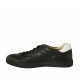 Zapato para hombre con cordones y plantilla extraible en piel y piel trensada negra y blanca - Tallas disponibles:  47, 48, 50