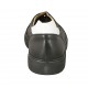 Man's laced shoe with removable insole in black and white leather and braided leather - Available sizes:  47, 48, 50