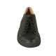 Man's laced shoe with removable insole in black and white leather and braided leather - Available sizes:  47, 48, 50