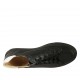 Zapato para hombre con cordones y plantilla extraible en piel y piel trensada negra y blanca - Tallas disponibles:  47, 48, 50