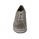 Scarpa stringata da uomo con plantare estraibile in pelle e pelle forata grigia - Misure disponibili: 47, 48, 49, 50