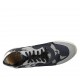 Scarpa casual stringata da uomo con plantare estraibile in pelle bianca e blu e tessuto blu e grigio - Misure disponibili: 46, 47, 48, 49, 50