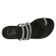 Mules entredoigt avec goujons pour femmes en cuir gris talon 1 - Pointures disponibles:  33, 42, 43, 45