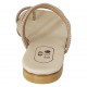Chanclas de dedo con tachuelas para mujer en piel beis tacon 1 - Tallas disponibles:  33, 34, 42, 43, 44