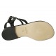 Sandalo infradito da donna con cinturini e perle in pelle nera tacco 1 - Misure disponibili: 34, 42, 43, 44