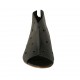 Woman's open shoe in black pierced leather with zipper heel 1 - Available sizes:  33, 42, 43, 44