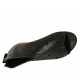 Chaussure ouverte pour femmes en cuir perforé noir avec fermeture éclair talon 1 - Pointures disponibles:  33, 42, 43, 44