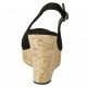 Sandale pour femmes en daim noir talon compensé 10 - Pointures disponibles:  33, 34, 42, 43, 45