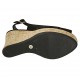 Sandale pour femmes en daim noir talon compensé 10 - Pointures disponibles:  33, 34, 42, 43, 45