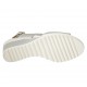Sandalo da donna con elastici in pelle laminata argento zeppa 5 - Misure disponibili: 31, 34, 42, 43, 44, 45