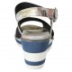 Sandalo da donna con elastici in camoscio stampato multicolore zeppa 6 - Misure disponibili: 31, 42, 43, 44, 45