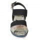 Sandalo da donna con elastici in camoscio stampato multicolore zeppa 6 - Misure disponibili: 31, 42, 43, 44, 45