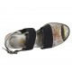 Sandalo da donna con elastici in camoscio stampato multicolore zeppa 6 - Misure disponibili: 31, 42, 43, 44, 45