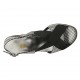 Woman's sandal in black and silver laminated printed leather with elastic band wedge heel 6 - Available sizes:  31, 32, 34, 42, 43, 45