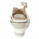 Sandalo da donna in pelle bianca con elastico zeppa 6 - Misure disponibili: 31, 32, 33, 34, 42, 43, 44, 45